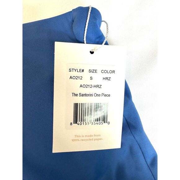 Andie Swim The Santorini One Piece Compressive Minimalist Horizon Blue NWT Small - Picture 5 of 8